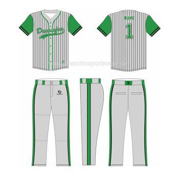 Sublimierte Männer-Baseball-Uniformen mit Streifen